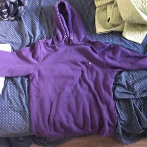 purple stussy hoodie